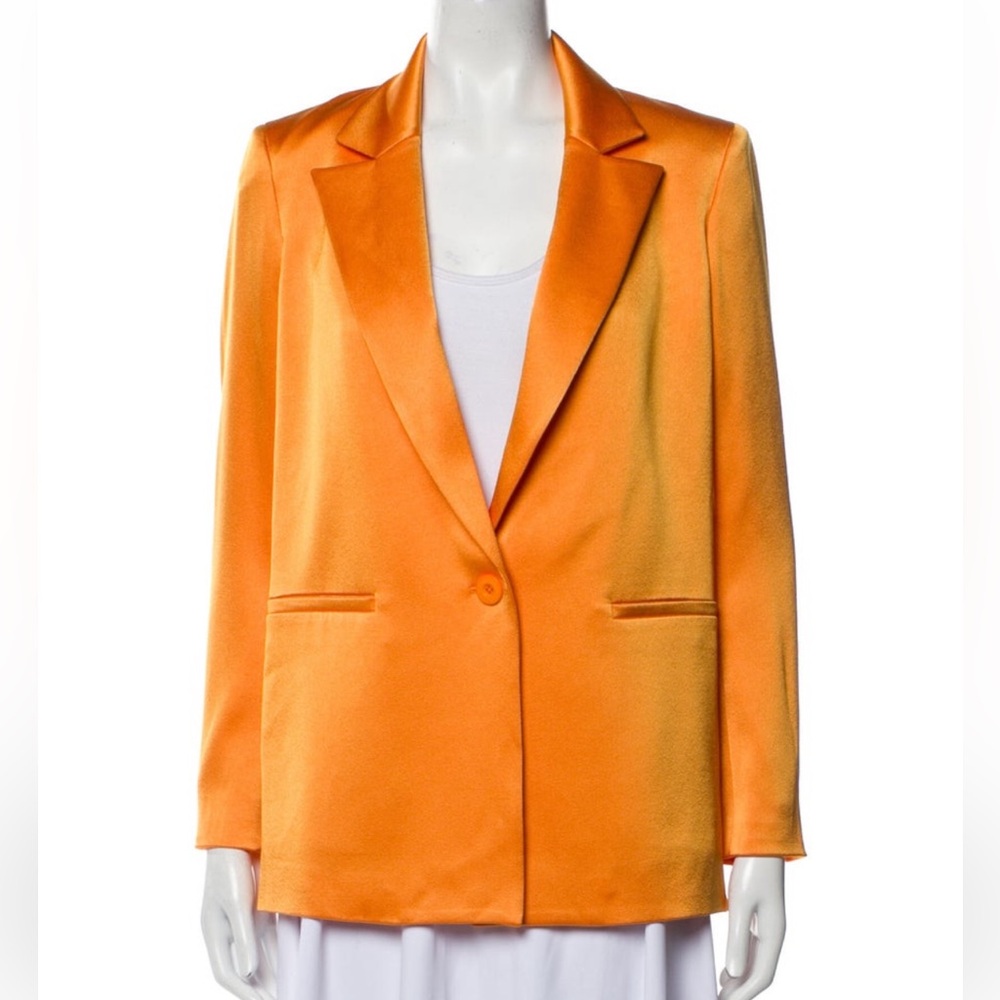 Alice + Olivia Orange Velvet Blazer